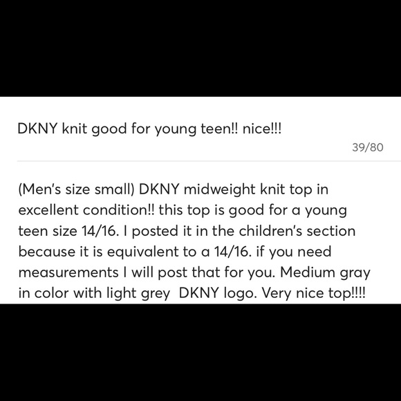 DKNY knit sweater fits teen - Picture 7 of 8